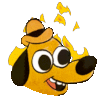 this is fine fire emoji